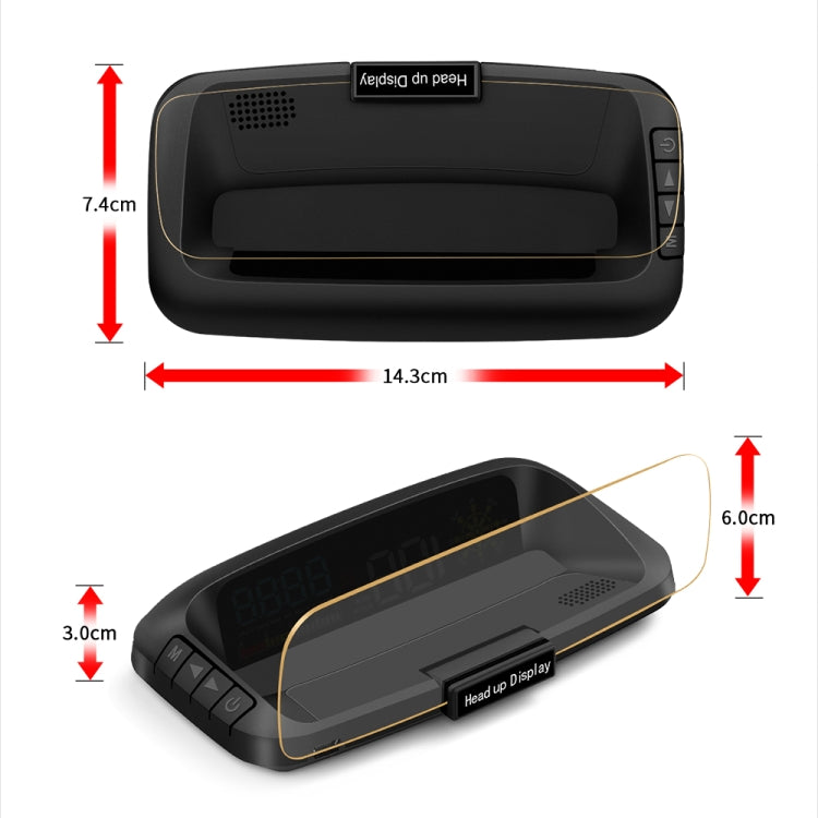 C5 OBD2 + GPS Mode Car HUD Head-up Display Water Temperature / Vehicle Speed / Voltage - Head Up Display System by PMC TechLife | Online Shopping South Africa | PMC TechLife | Buy Now Pay Later Mobicred