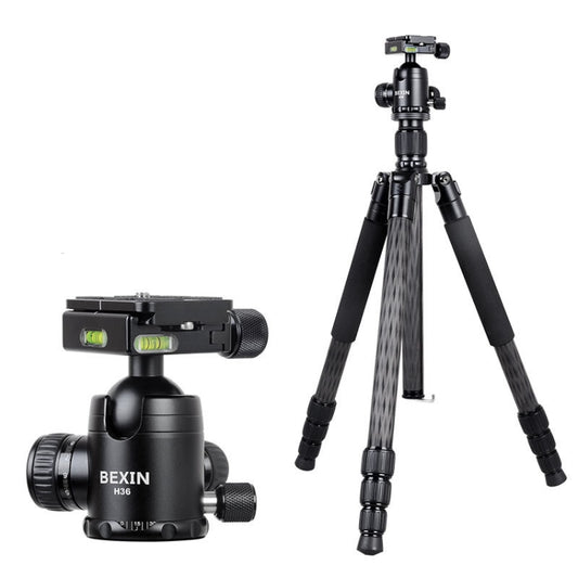 BEXIN W284C H36 Carbon Fiber Professional Photo Tripod for DSLR Camera - free shipping - PMC Jewellery - Order now!