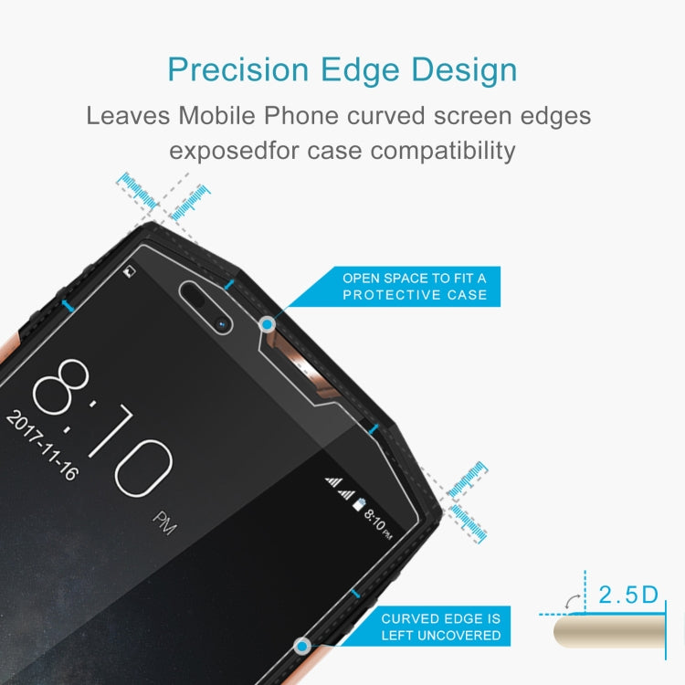 For Blackview BV9000 Pro 50 PCS 0.26mm 9H 2.5D Tempered Glass Film