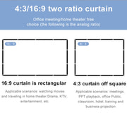 Folding Milk Silk Polyester Projector Film Curtain, Size:84 inch (16:9) Projection Area: 186 x 105cm