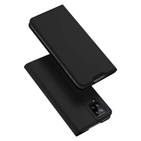 For Samsung Galaxy A12 DUX DUCIS Skin Pro Series Horizontal Flip PU + TPU Leather Case, with Holder & Card Slots(Black)