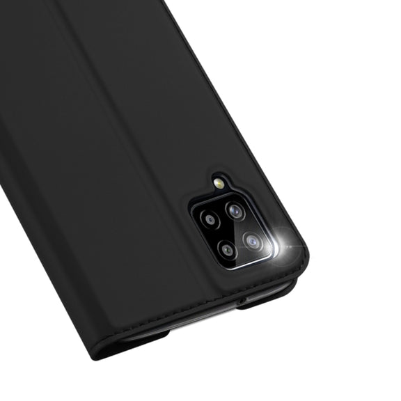 For Samsung Galaxy A12 DUX DUCIS Skin Pro Series Horizontal Flip PU + TPU Leather Case, with Holder & Card Slots(Black)