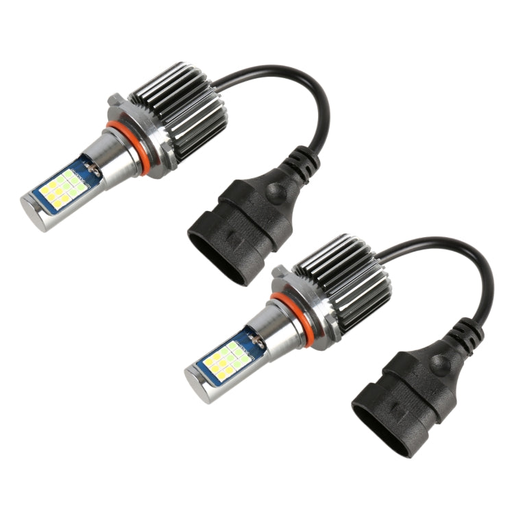 9005 2 PCS DC12-24V / 10.5W Car Double Colors Fog Lights with 24LEDs SMD-3030 & Constant Current, Box Packaging(White Light + Ice Blue Light) - Fog / Driving Lights by PMC TechLife | Online Shopping South Africa | PMC TechLife | Buy Now Pay Later Mobicred