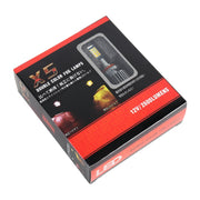 9006 2 PCS DC12-24V / 10.5W Car Double Colors Fog Lights with 24LEDs SMD-3030 & Constant Current, Box Packaging(White Light + Lime Light)
