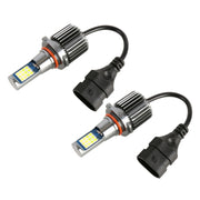 9006 2 PCS DC12-24V / 10.5W Car Double Colors Fog Lights with 24LEDs SMD-3030 & Constant Current, Box Packaging(White Light + Lime Light)