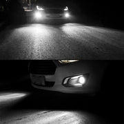 9006 2 PCS DC12-24V / 10.5W Car Double Colors Fog Lights with 24LEDs SMD-3030 & Constant Current, Box Packaging(White Light + Lime Light)