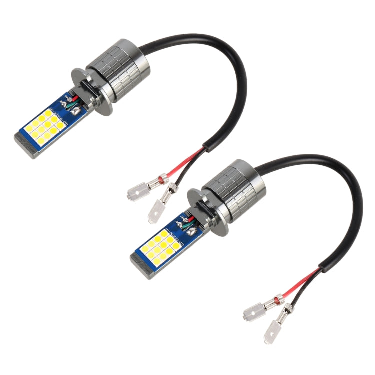 H3 2 PCS DC12-24V / 10.5W Car Double Colors Fog Lights with 24LEDs SMD-3030 & Constant Current, Box Packaging(White Light + Gold Light) - Fog / Driving Lights by PMC TechLife | Online Shopping South Africa | PMC TechLife | Buy Now Pay Later Mobicred