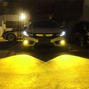 H3 2 PCS DC12-24V / 10.5W Car Double Colors Fog Lights with 24LEDs SMD-3030 & Constant Current, Box Packaging(White Light + Gold Light)
