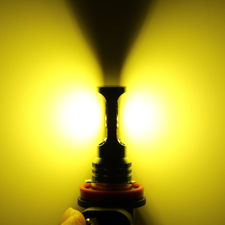 9006 2 PCS DC12-24V / 10.5W Car Fog Lights with 24LEDs SMD-3030 & Constant Current, Box Packaging(Gold Light) - free shipping - PMC TechLife - Order now!