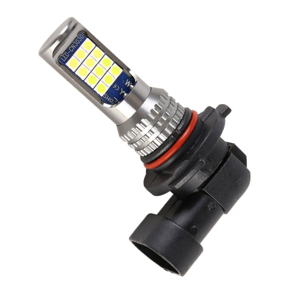 9006 2 PCS DC12-24V / 8.6W Car Double Colors Fog Lights with 24LEDs SMD-3030 & Constant Current, Bag Packaging(White Light + Lime Light)