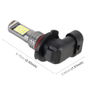 9005 2 PCS DC12-24V / 8.6W Car Fog Lights with 24LEDs SMD-3030 & Constant Current, Bag Packagin(Lime Light)