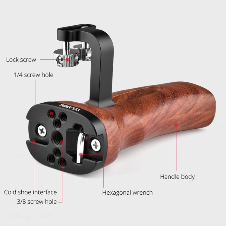 YELANGU A72 Universal Camera Wooden Handle