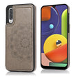 For Samsung Galaxy A50 / A50s Double Buckle Mandala Pattern PU+TPU Protective Case with Card Slots & Holder & Photo Frame(Grey) - Galaxy Phone Cases by PMC TechLife | Online Shopping South Africa | PMC TechLife | Buy Now Pay Later Mobicred
