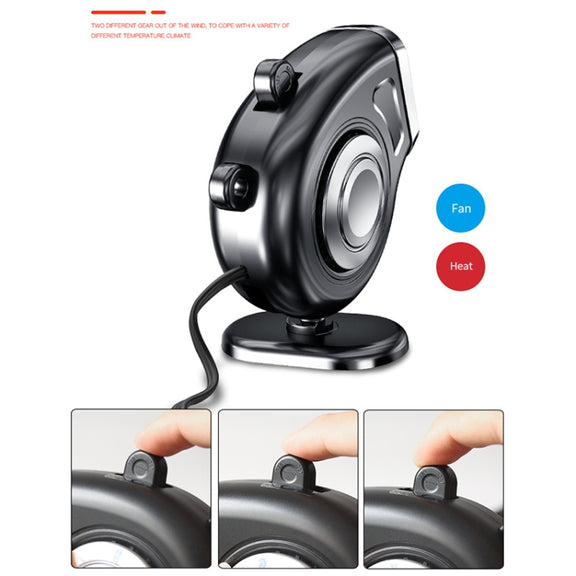 Portable Car Dashboard Electric Heater Winter Defroster, Voltage:24V(Black)