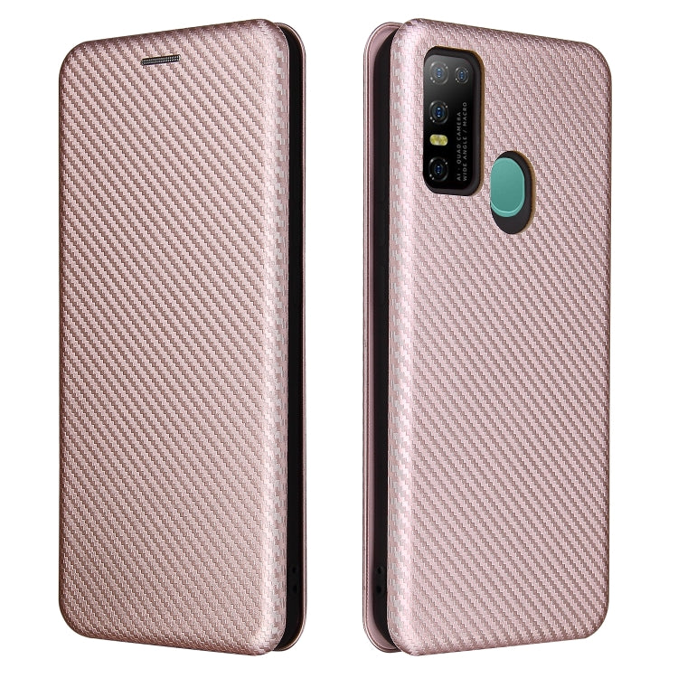 For DOOGEE N30 Carbon Fiber Texture Horizontal Flip TPU + PC + PU Leather Case with Card Slot(Pink) - More Brand by PMC TechLife | Online Shopping South Africa | PMC TechLife | Buy Now Pay Later Mobicred