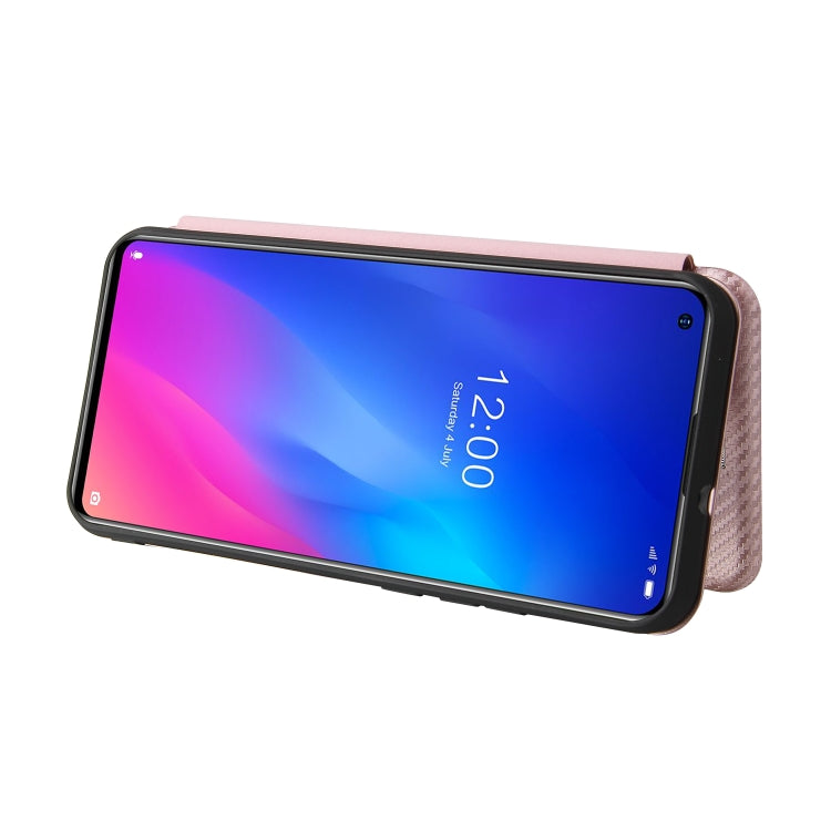 For DOOGEE N30 Carbon Fiber Texture Horizontal Flip TPU + PC + PU Leather Case with Card Slot(Pink) - More Brand by PMC TechLife | Online Shopping South Africa | PMC TechLife | Buy Now Pay Later Mobicred