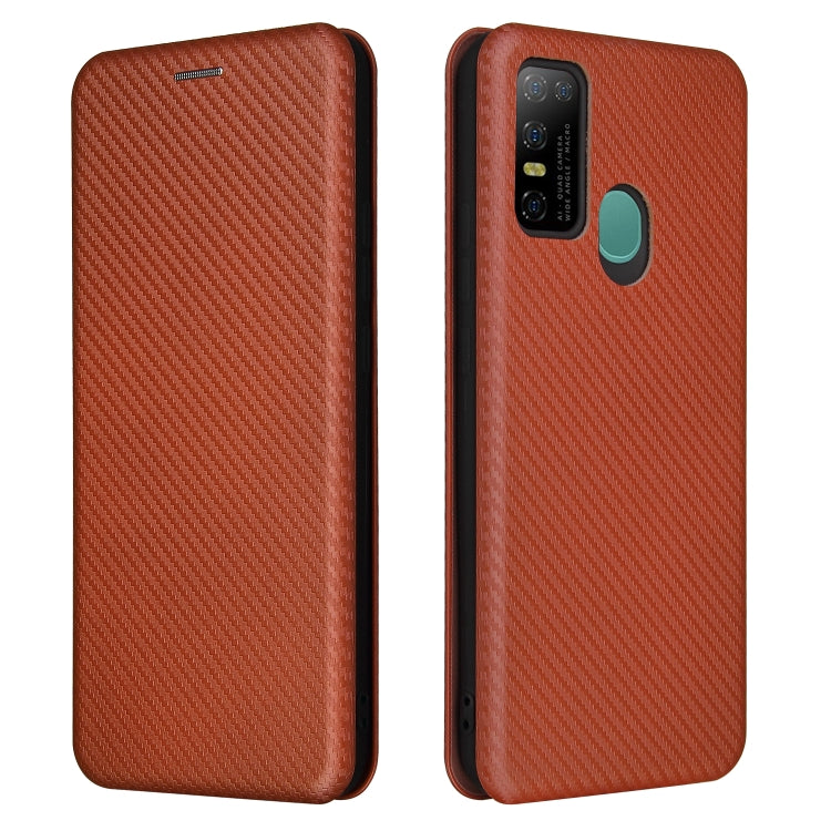 For DOOGEE N30 Carbon Fiber Texture Horizontal Flip TPU + PC + PU Leather Case with Card Slot(Brown) - More Brand by PMC TechLife | Online Shopping South Africa | PMC TechLife | Buy Now Pay Later Mobicred