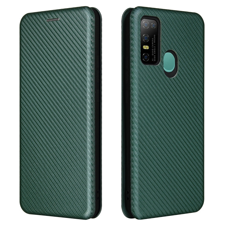 For DOOGEE N30 Carbon Fiber Texture Horizontal Flip TPU + PC + PU Leather Case with Card Slot(Green) - More Brand by PMC TechLife | Online Shopping South Africa | PMC TechLife | Buy Now Pay Later Mobicred