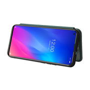 For DOOGEE N30 Carbon Fiber Texture Horizontal Flip TPU + PC + PU Leather Case with Card Slot(Green)