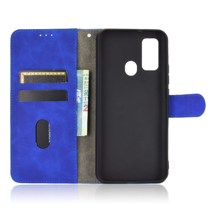 For DOOGEE N30 Solid Color Skin Feel Magnetic Buckle Horizontal Flip Calf Texture PU Leather Case with Holder & Card Slots & Wallet(Blue) - More Brand by PMC TechLife | Online Shopping South Africa | PMC TechLife | Buy Now Pay Later Mobicred