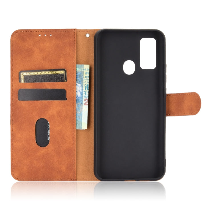For DOOGEE N30 Solid Color Skin Feel Magnetic Buckle Horizontal Flip Calf Texture PU Leather Case with Holder & Card Slots & Wallet(Brown) - More Brand by PMC TechLife | Online Shopping South Africa | PMC TechLife | Buy Now Pay Later Mobicred
