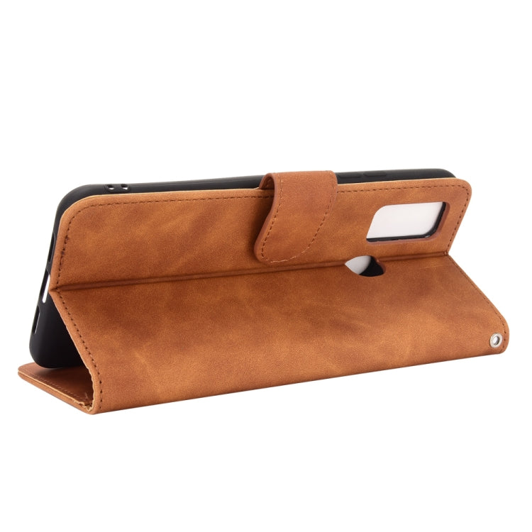 For DOOGEE N30 Solid Color Skin Feel Magnetic Buckle Horizontal Flip Calf Texture PU Leather Case with Holder & Card Slots & Wallet(Brown) - More Brand by PMC TechLife | Online Shopping South Africa | PMC TechLife | Buy Now Pay Later Mobicred