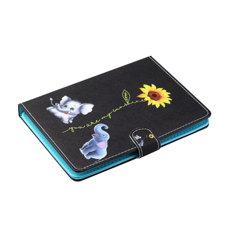 For 10 inch Tablet PC Universal Colored Drawing Horizontal Flip Leather Case with Holder & Card Slots(Elephant) - 10 - 11 inch by PMC TechLife | Online Shopping South Africa | PMC TechLife | Buy Now Pay Later Mobicred