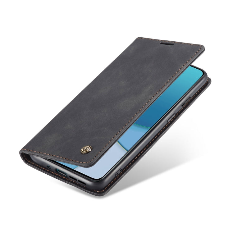 For OnePlus 8T CaseMe-013 Multifunctional Retro Frosted Horizontal Flip Leather Case with Card Slot & Holder & Wallet(Black)