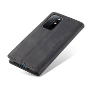 For OnePlus 8T CaseMe-013 Multifunctional Retro Frosted Horizontal Flip Leather Case with Card Slot & Holder & Wallet(Black)