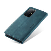For OnePlus 8T CaseMe-013 Multifunctional Retro Frosted Horizontal Flip Leather Case with Card Slot & Holder & Wallet(Blue)