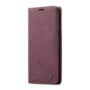 For OnePlus 8T CaseMe-013 Multifunctional Retro Frosted Horizontal Flip Leather Case with Card Slot & Holder & Wallet(Wine Red)