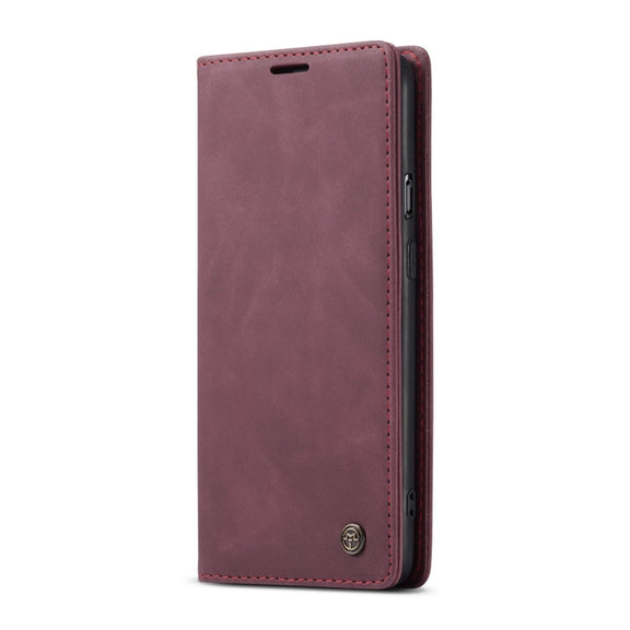 For OnePlus 8T CaseMe-013 Multifunctional Retro Frosted Horizontal Flip Leather Case with Card Slot & Holder & Wallet(Wine Red)