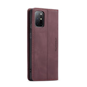 For OnePlus 8T CaseMe-013 Multifunctional Retro Frosted Horizontal Flip Leather Case with Card Slot & Holder & Wallet(Wine Red)