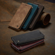 For OnePlus 8T CaseMe-013 Multifunctional Retro Frosted Horizontal Flip Leather Case with Card Slot & Holder & Wallet(Wine Red)