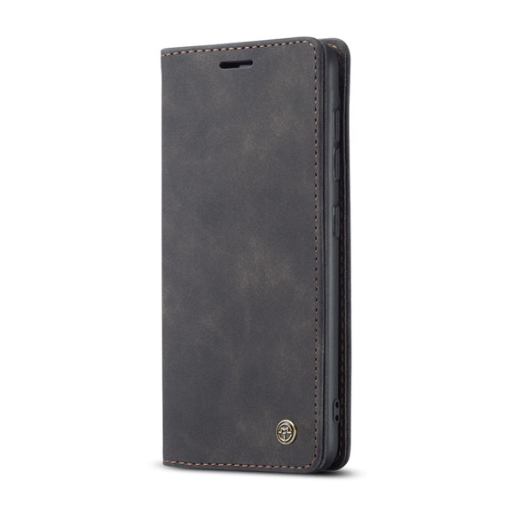 For Samsung Galaxy A42 5G CaseMe-013 Multifunctional Retro Frosted Horizontal Flip Leather Case with Card Slot & Holder & Wallet(Black)