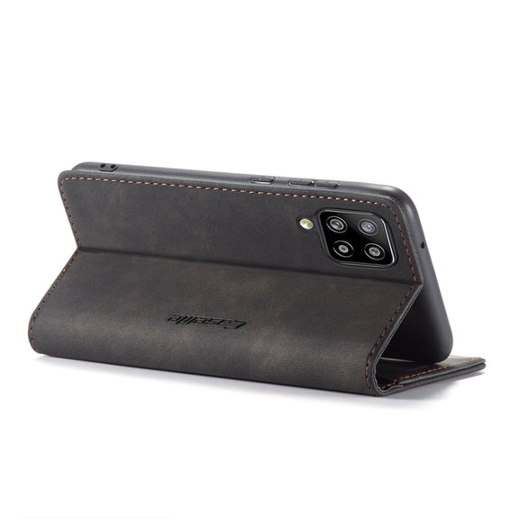 For Samsung Galaxy A42 5G CaseMe-013 Multifunctional Retro Frosted Horizontal Flip Leather Case with Card Slot & Holder & Wallet(Black)
