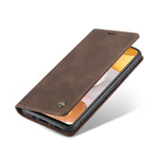 For Samsung Galaxy A42 5G CaseMe-013 Multifunctional Retro Frosted Horizontal Flip Leather Case with Card Slot & Holder & Wallet(Coffee)