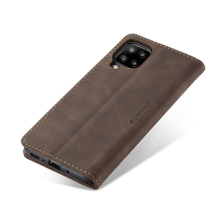 For Samsung Galaxy A42 5G CaseMe-013 Multifunctional Retro Frosted Horizontal Flip Leather Case with Card Slot & Holder & Wallet(Coffee)