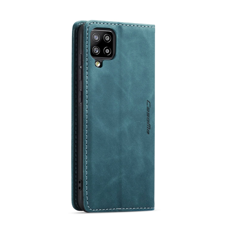 For Samsung Galaxy A42 5G CaseMe-013 Multifunctional Retro Frosted Horizontal Flip Leather Case with Card Slot & Holder & Wallet(Blue)