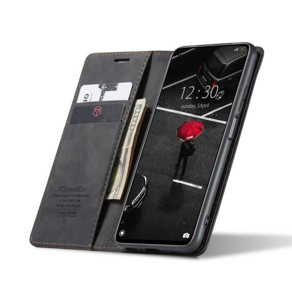 For Xiaomi Mi 10T Lite 5G CaseMe-013 Multifunctional Retro Frosted Horizontal Flip Leather Case with Card Slot & Holder & Wallet(Black)
