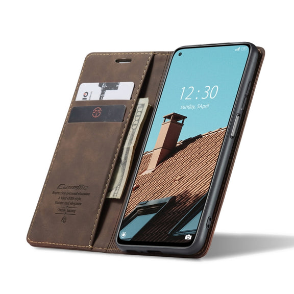 For Xiaomi Mi 10T Lite 5G CaseMe-013 Multifunctional Retro Frosted Horizontal Flip Leather Case with Card Slot & Holder & Wallet(Coffee)