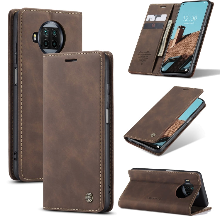For Xiaomi Mi 10T Lite 5G CaseMe-013 Multifunctional Retro Frosted Horizontal Flip Leather Case with Card Slot & Holder & Wallet(Coffee) - free shipping - PMC Jewellery - Order now!