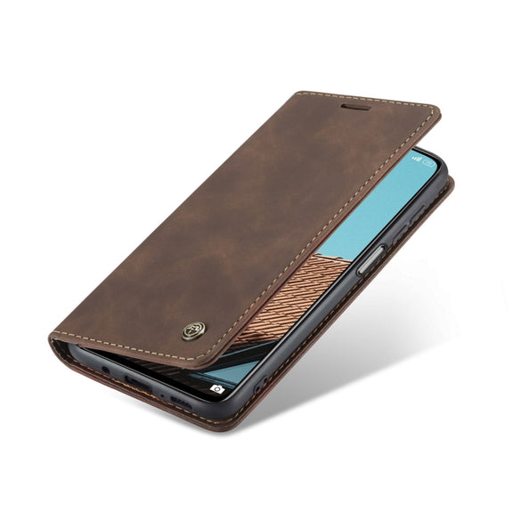 For Xiaomi Mi 10T Lite 5G CaseMe-013 Multifunctional Retro Frosted Horizontal Flip Leather Case with Card Slot & Holder & Wallet(Coffee)