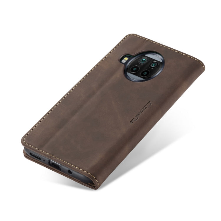 For Xiaomi Mi 10T Lite 5G CaseMe-013 Multifunctional Retro Frosted Horizontal Flip Leather Case with Card Slot & Holder & Wallet(Coffee)