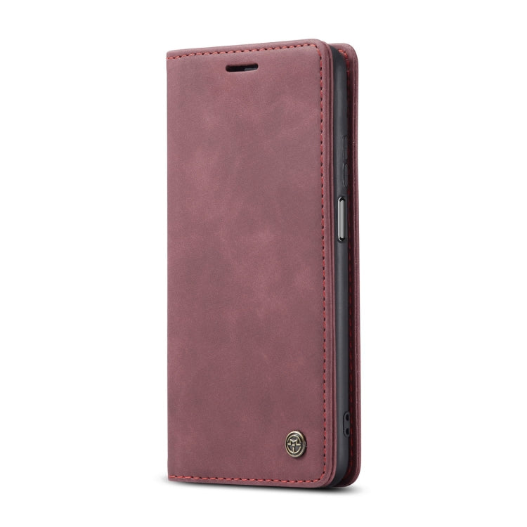 For Xiaomi Mi 10T Lite 5G CaseMe-013 Multifunctional Retro Frosted Horizontal Flip Leather Case with Card Slot & Holder & Wallet(Wine Red)