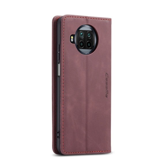 For Xiaomi Mi 10T Lite 5G CaseMe-013 Multifunctional Retro Frosted Horizontal Flip Leather Case with Card Slot & Holder & Wallet(Wine Red)