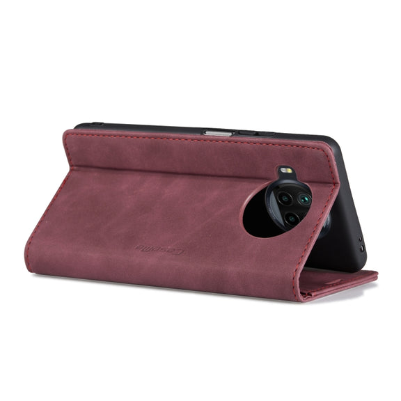 For Xiaomi Mi 10T Lite 5G CaseMe-013 Multifunctional Retro Frosted Horizontal Flip Leather Case with Card Slot & Holder & Wallet(Wine Red)