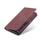 For Xiaomi Mi 10T Lite 5G CaseMe-013 Multifunctional Retro Frosted Horizontal Flip Leather Case with Card Slot & Holder & Wallet(Wine Red)