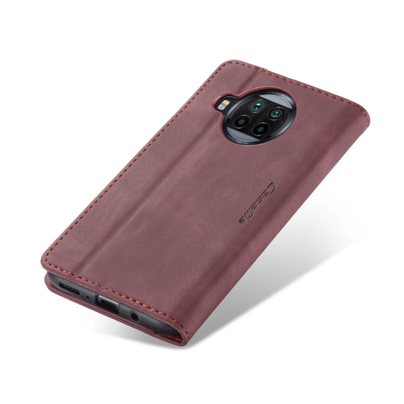 For Xiaomi Mi 10T Lite 5G CaseMe-013 Multifunctional Retro Frosted Horizontal Flip Leather Case with Card Slot & Holder & Wallet(Wine Red)
