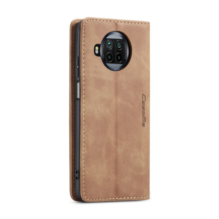 For Xiaomi Mi 10T Lite 5G CaseMe-013 Multifunctional Retro Frosted Horizontal Flip Leather Case with Card Slot & Holder & Wallet(Brown)